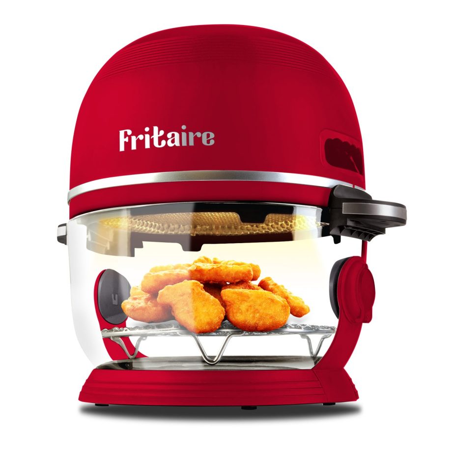 Fritaire Airfryer Rød med 4,8 L glasskål