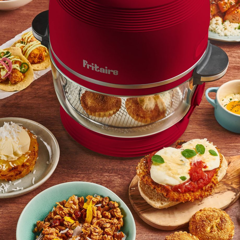 Fritaire Airfryer Rød med 4,8 L glasskål